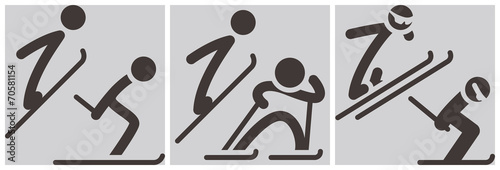 Foto Nordic combined icons