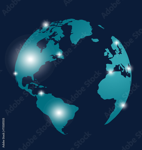Modern globe design, vector illustration.