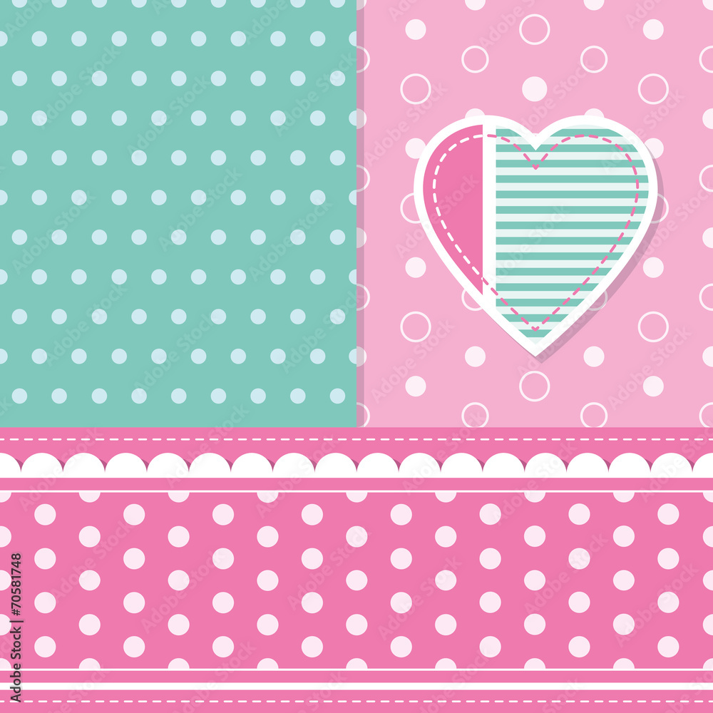 cute baby girl greeting card