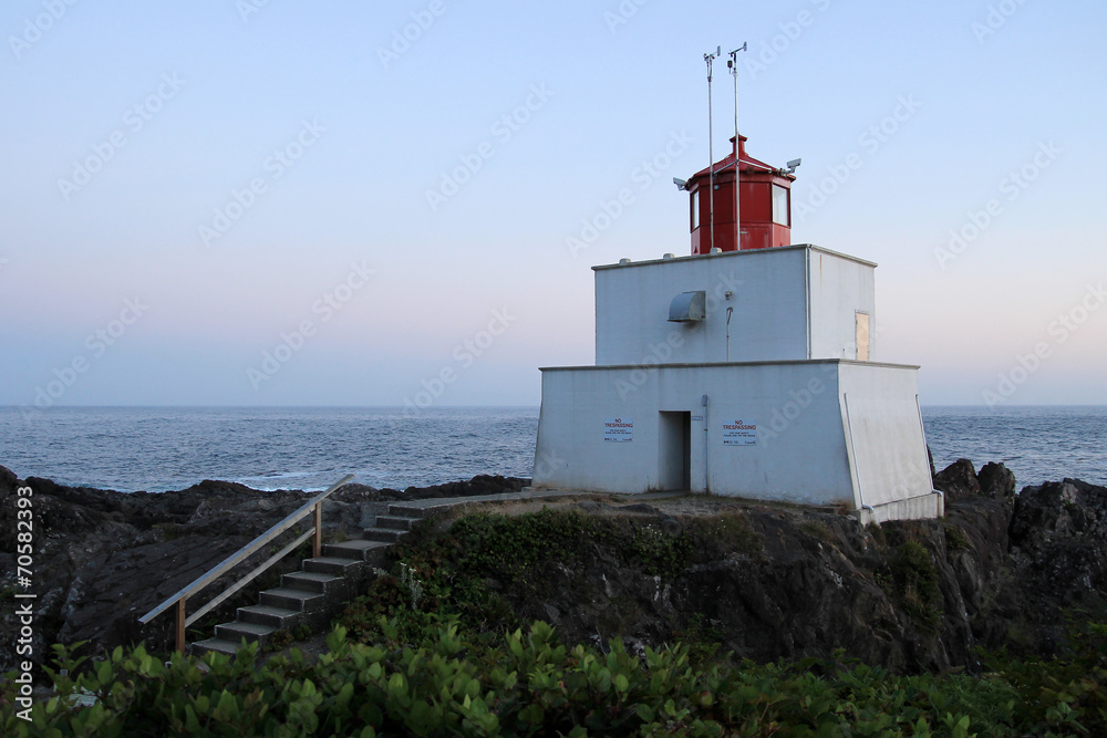 Amphitrite Lighthouse in Ucluelet, British Columbia, Canada