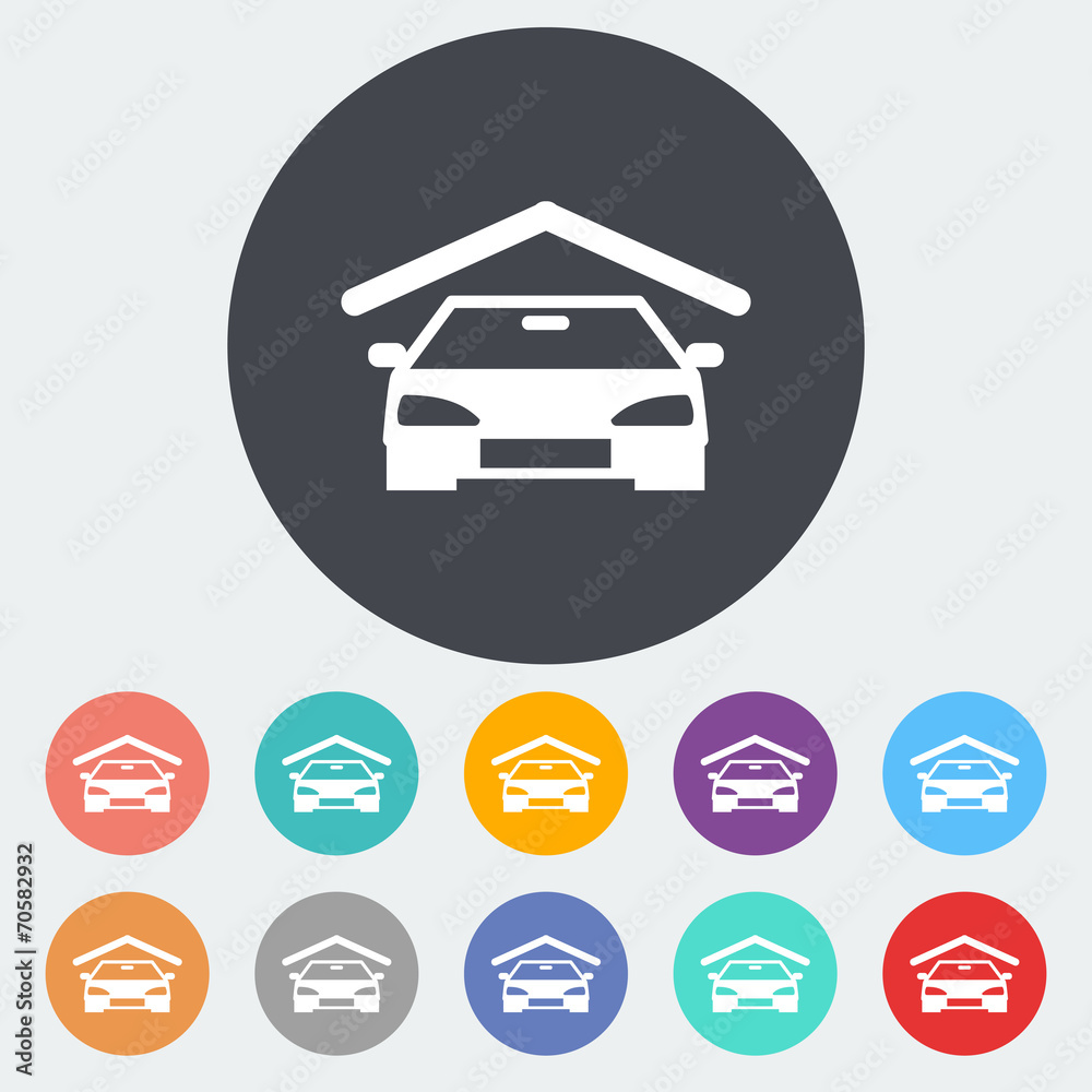 Garage icon. Garage icon.