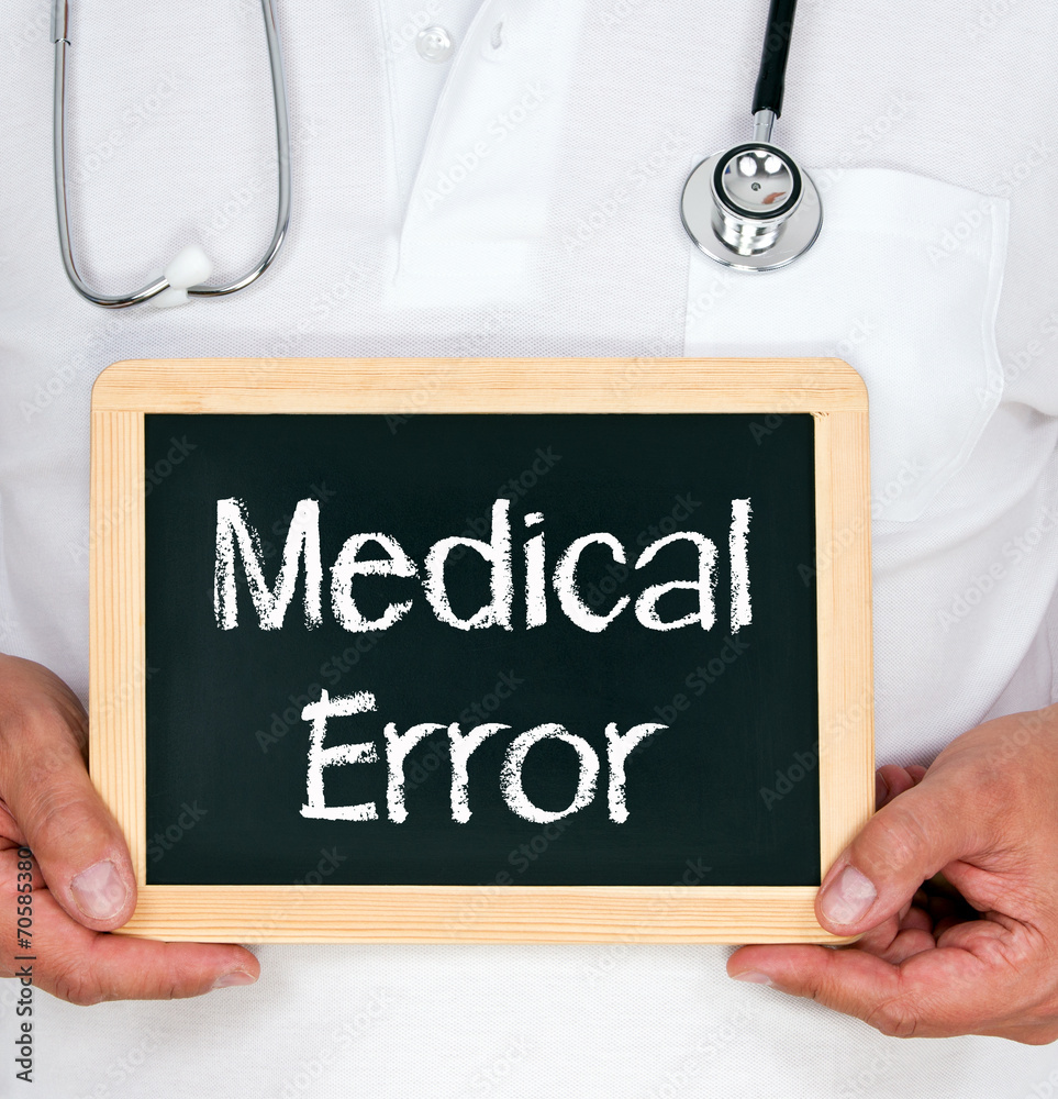 Medical Error - Physician with chalkboard Medical Error - Physician with chalkboard
