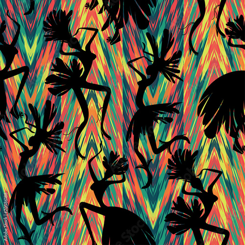 Brazilian Carnival. Vector seamless pattern.