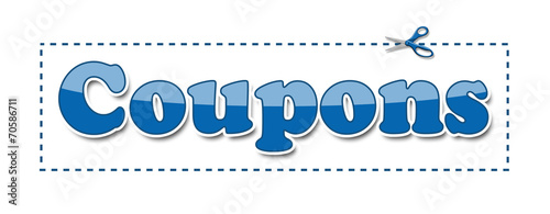 Coupons Blue Scissors