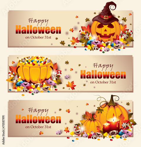 Retro Halloween Banners