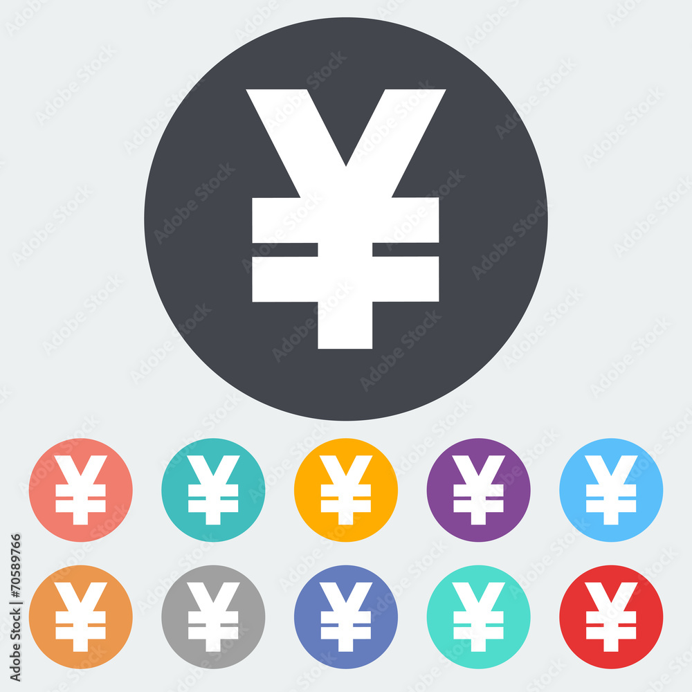 Yen icon. Yen icon.