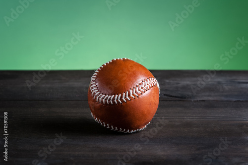 baseball on table