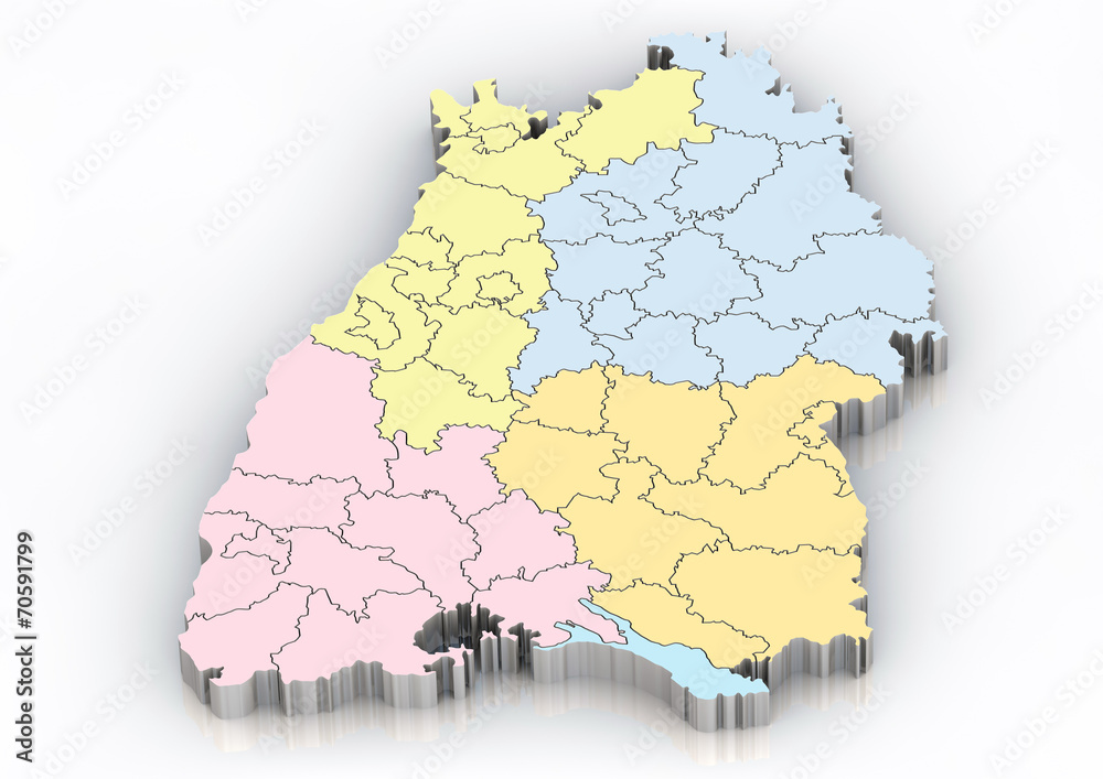Obraz premium Bundesland: Baden Württemberg Landkreise