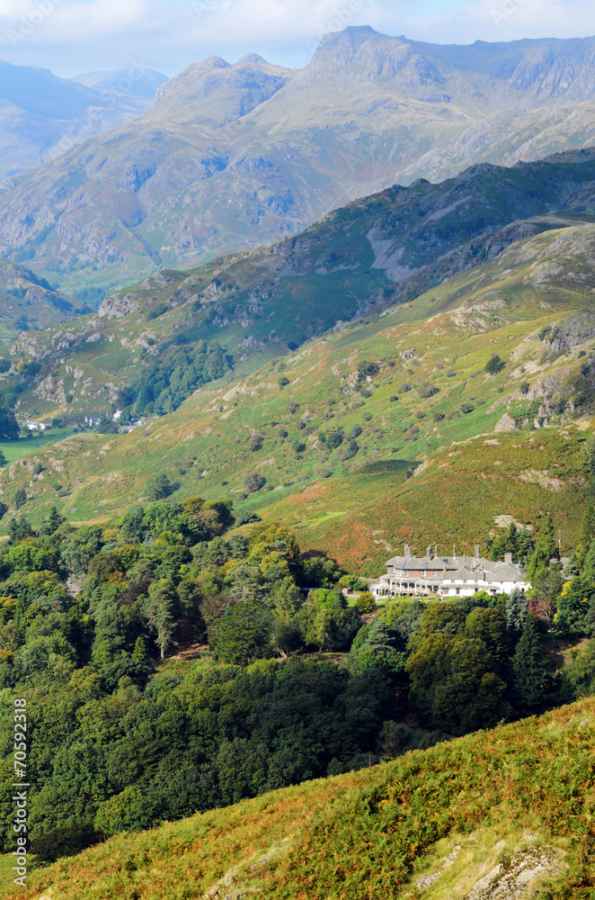 The Langdale Pikes from Loughrigg Fell