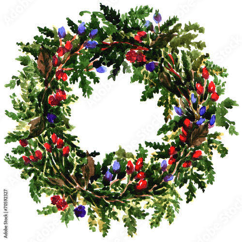 Christmas wreath decorated