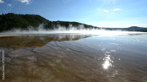 Grand Prismatic Spring wide angle shot as seen from the boardwal photo