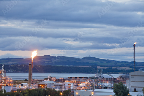 Grangemouth oil refinery complex photo