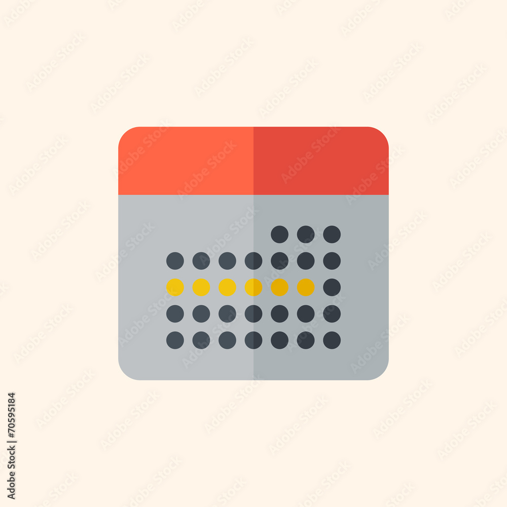 Calendar. Travel Flat Icon