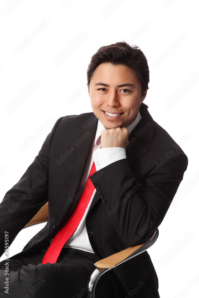 Sitting businessman