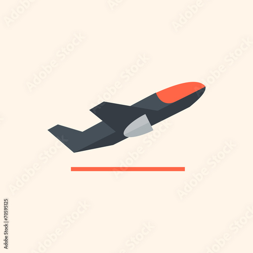Airplane. Travel Flat Icon