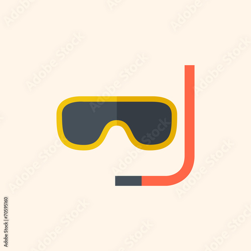 Snorkeling. Travel Flat Icon