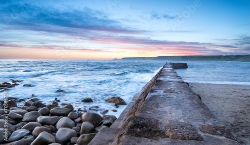 Obraz na plátně Sennen Cove in Cornwall