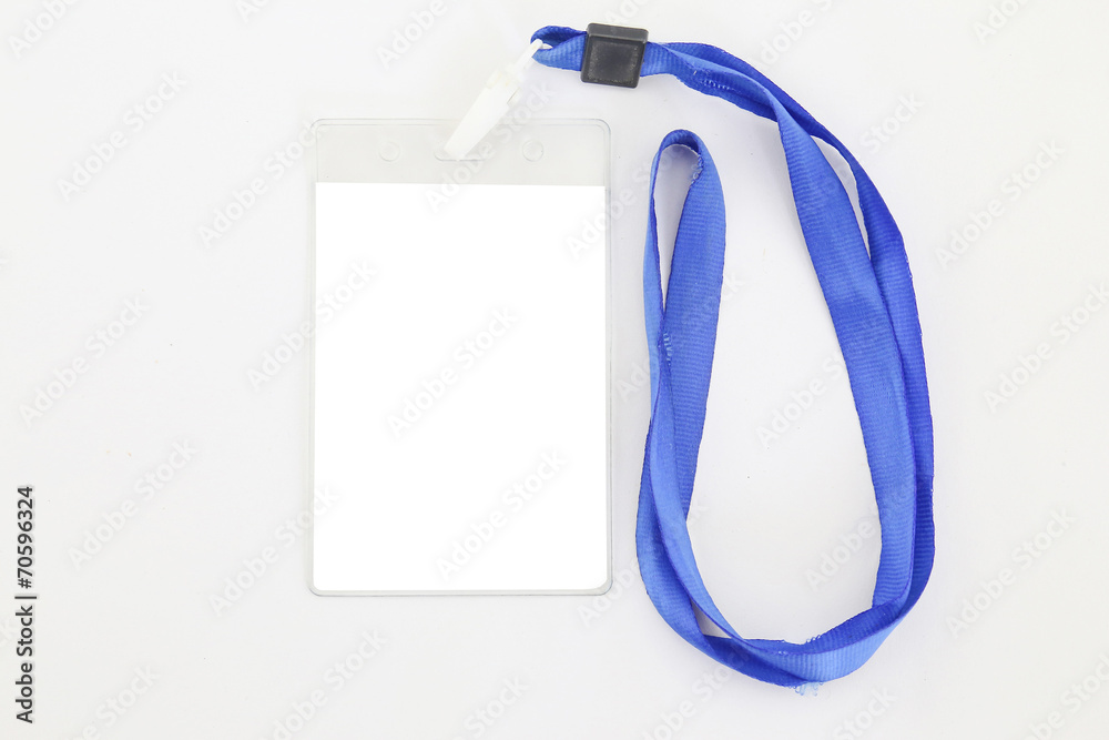 Identification card on white Identification card on white
