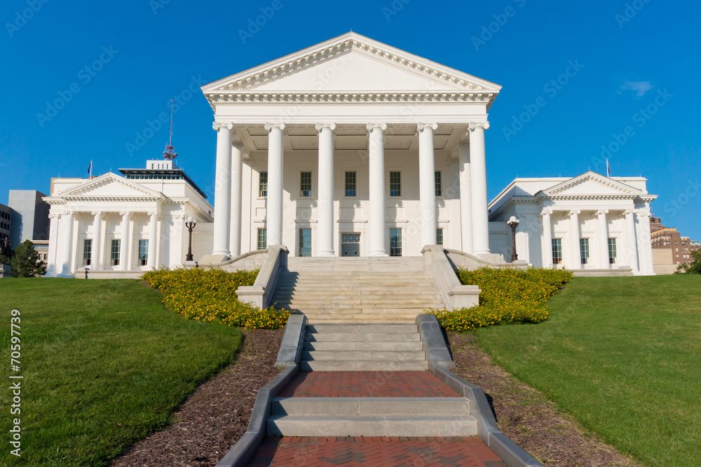 Virginia Statehouse building in Richmond, Virginia, USA