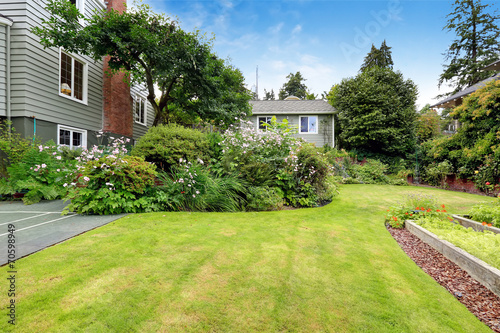 House with beautiful garden