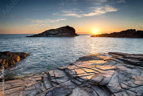 Sunset over the Cornwall Coast