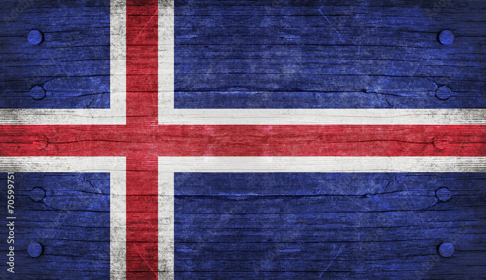 Fototapeta premium The National Flag of the iceland