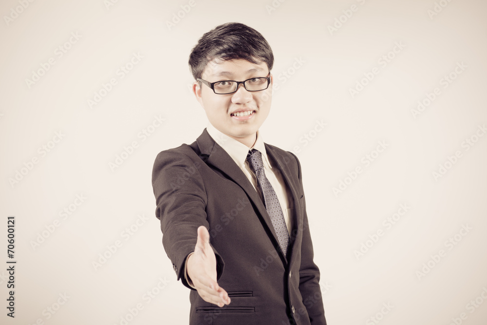 Successful young business man of Asian, full length portrait iso Successful young business man of Asian, full length portrait iso
