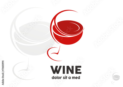 Glass of wine logo vector
