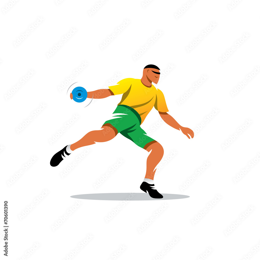 Discus throwing vector sign Discus throwing vector sign