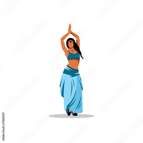 Belly dance girl vector sign