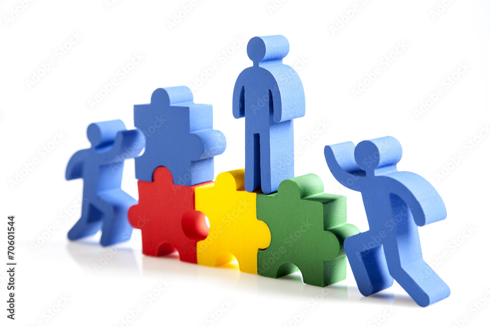 concept of teamwork, people and icons concept of teamwork, people and icons