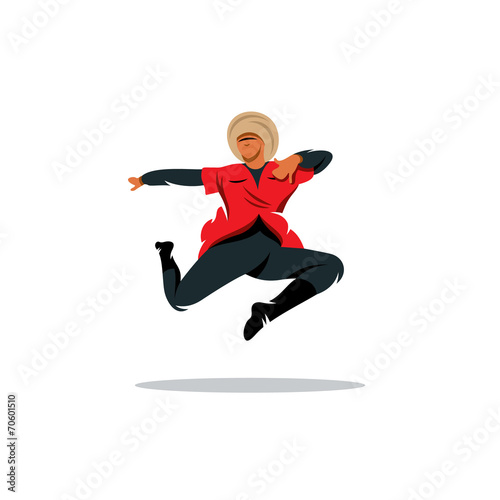 Lezginka dance vector sign