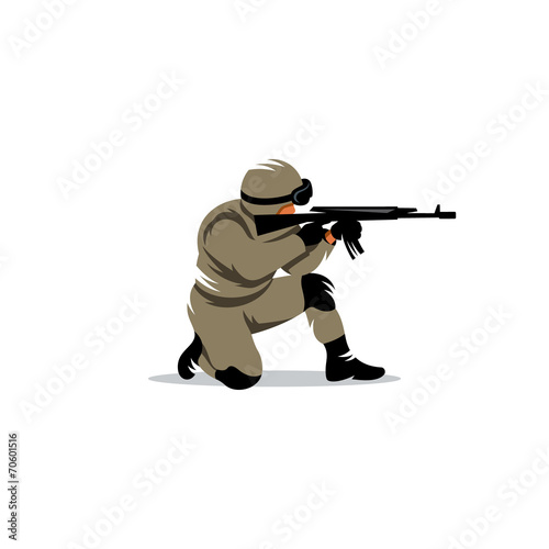 Tactical shooting vector sign