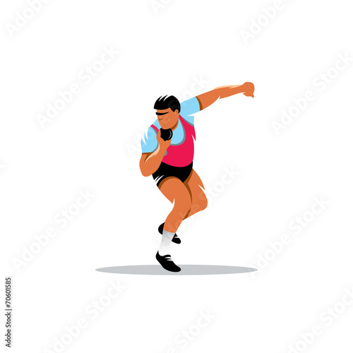 Shot Put vector sign