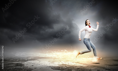 Running woman © Sergey Nivens