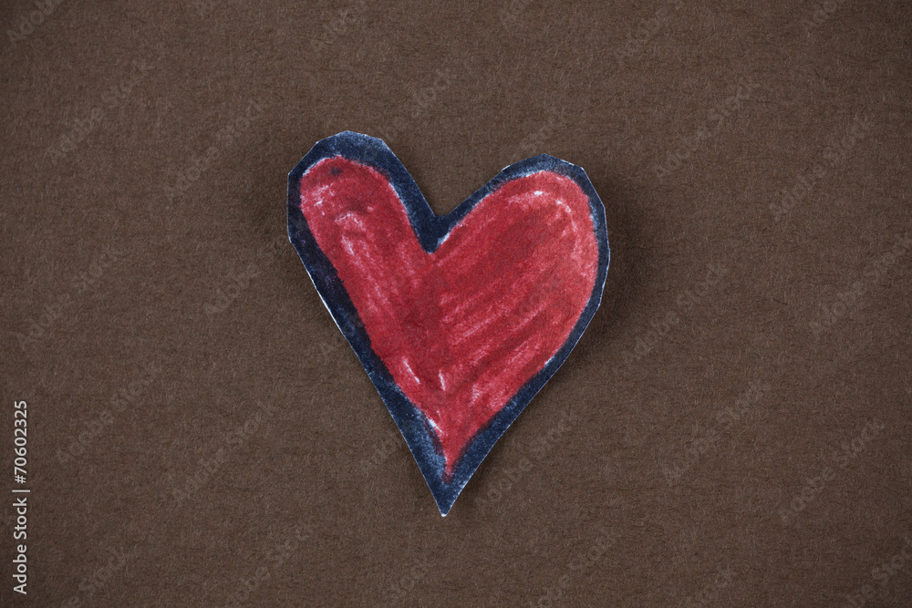 Fototapeta premium Red paper heart