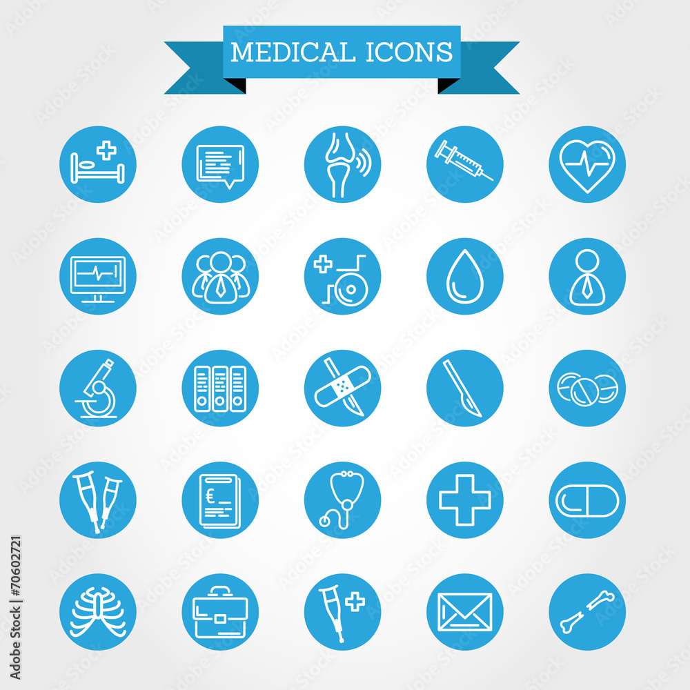 medical icons in circle medical icons in circle