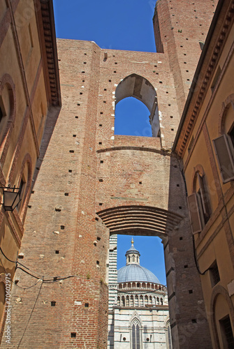The ancient center of Siena. (Tuscany, Italy)