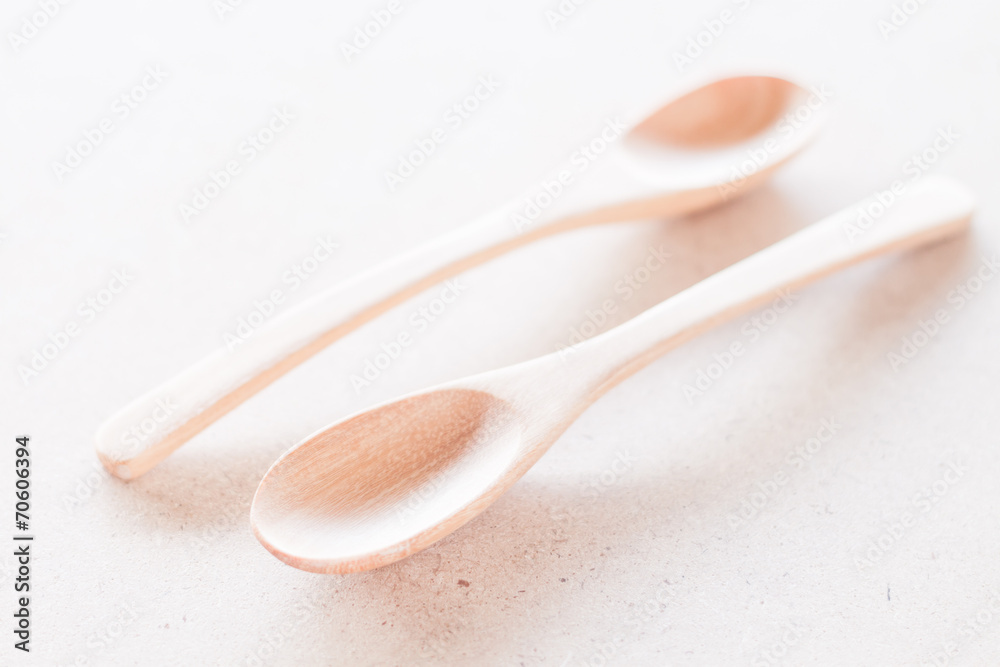 Wooden spoons on wooden background Wooden spoons on wooden background