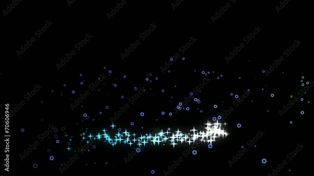 bouncing circle and star particles