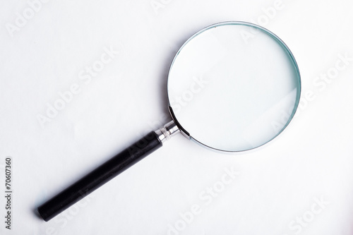 Magnifier on white