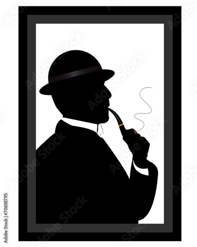 man smoking a pipe