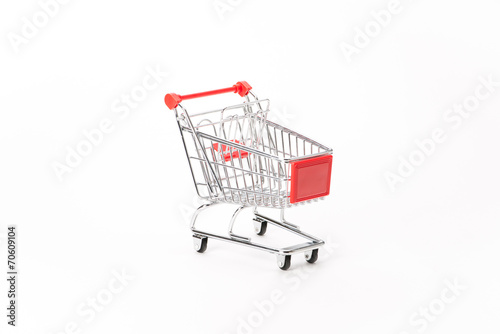 Caddy for shopping in supermarket © Studio_3321