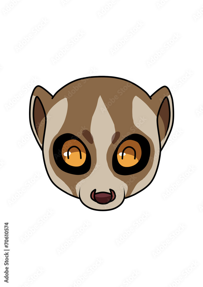 Obraz premium Happy Lemur Face