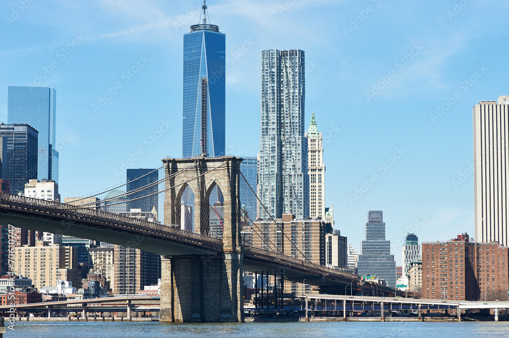 Brooklyn Bridge with lower Manhattan skyline Brooklyn Bridge with lower Manhattan skyline