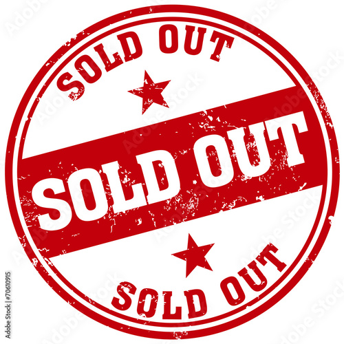 sold out rubber stamp