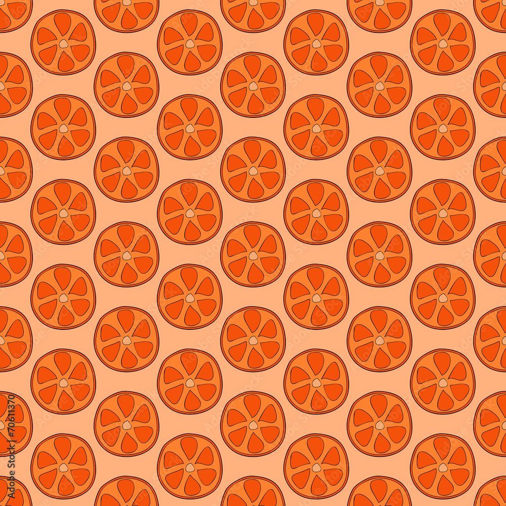 Seamless doodle orange pattern Seamless doodle orange pattern