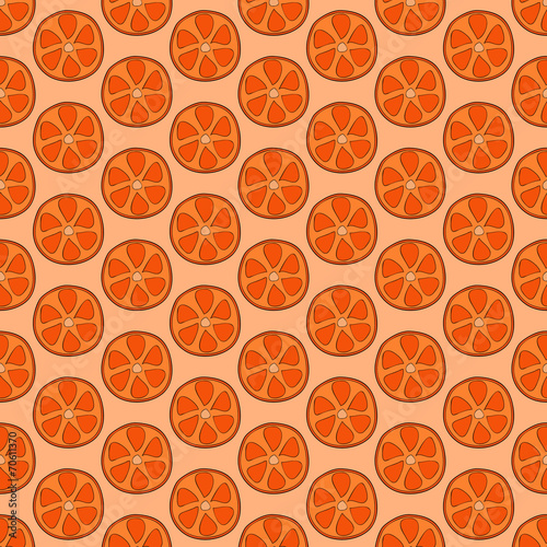 Seamless doodle orange pattern
