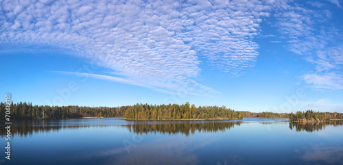 clouds over lake