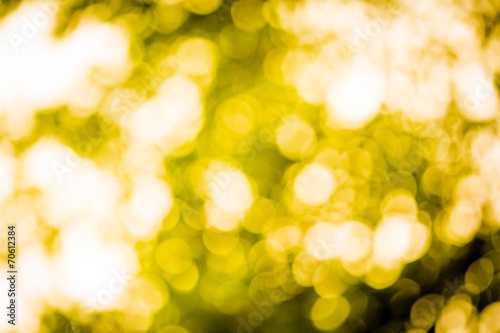 Abstract Yellow bokeh blur background